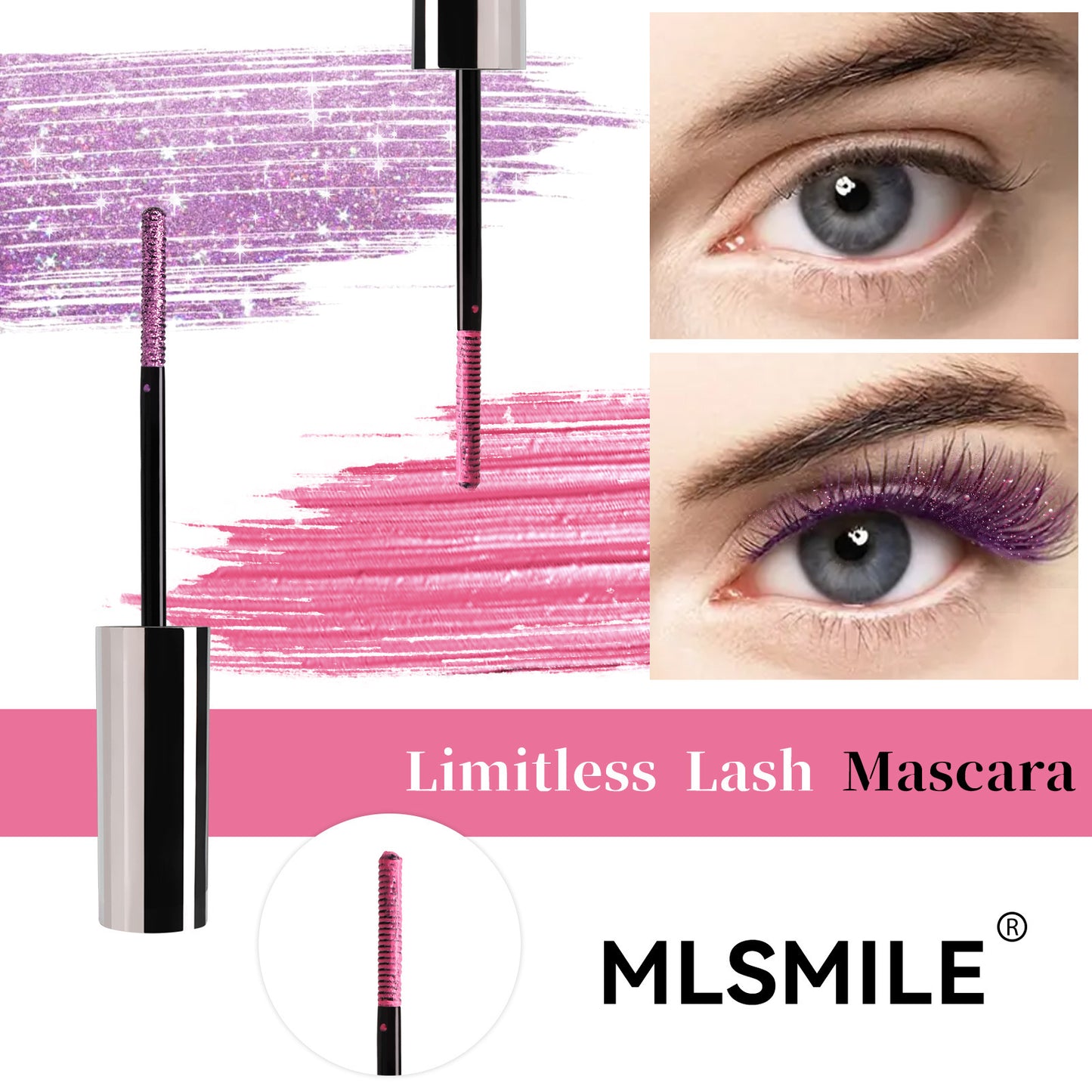 Color Mascara Pearlescent Thin And Glittering Waterproof Not Smudge