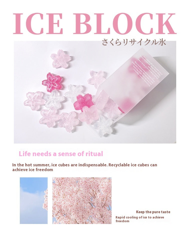 Cooling Iced Cherry Blossoms Can Be Recycled Ice Cubes Ice Maker