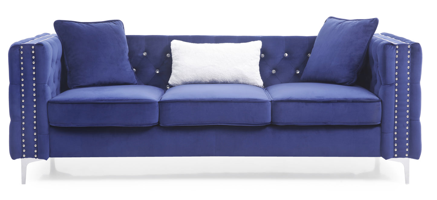 Glory Furniture Paige G829A-S Sofa , BLUE