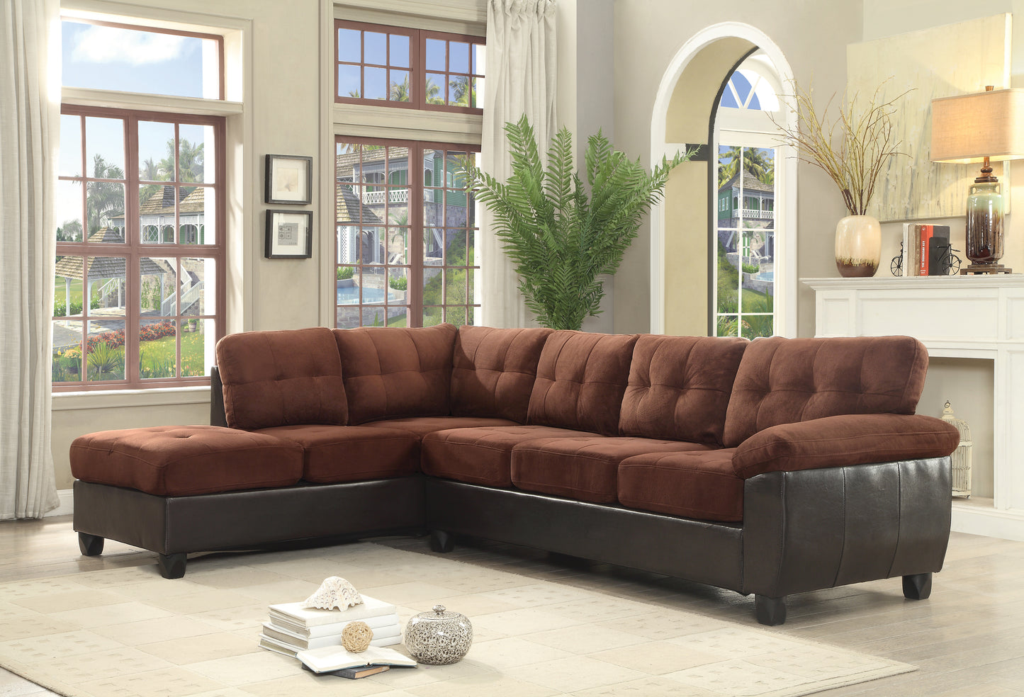 Glory Furniture Gallant G906B-SC Sectional , CHOCOLATE