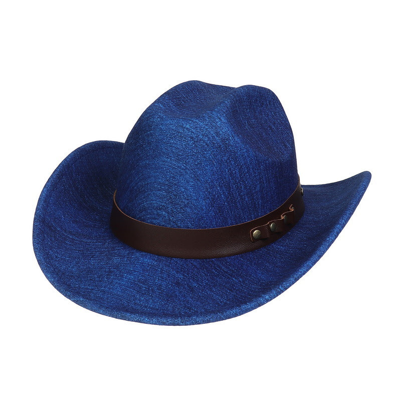 Western Cowboy Hat Felt Outdoor Sun Shade Top Hat Retro Jazz