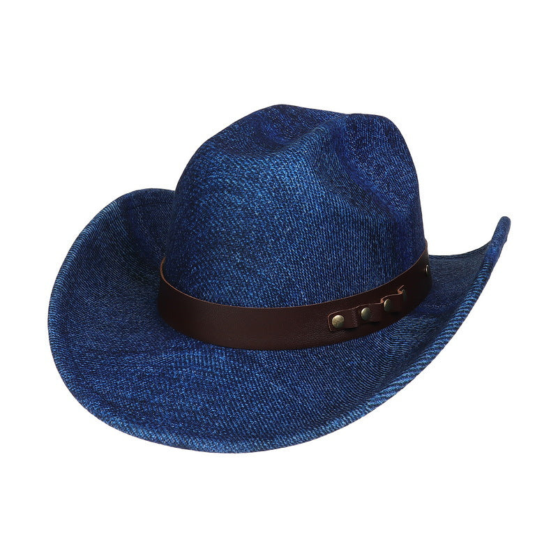 Western Cowboy Hat Felt Outdoor Sun Shade Top Hat Retro Jazz