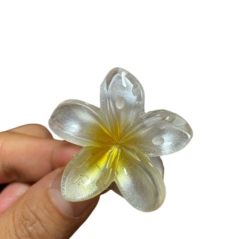 Stereo Color Plumeria Rubra Large Hair Clip