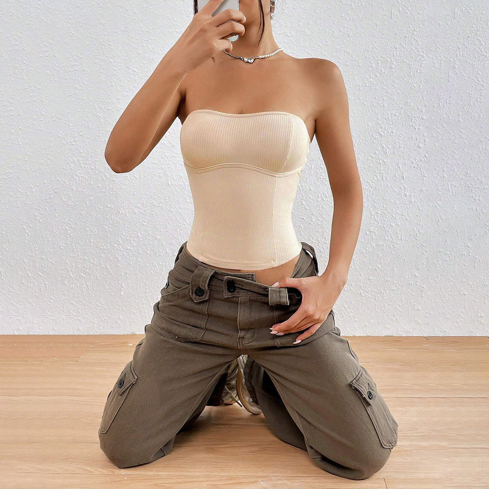 Women's Fashionable Knitted Slim-fit Tube Top