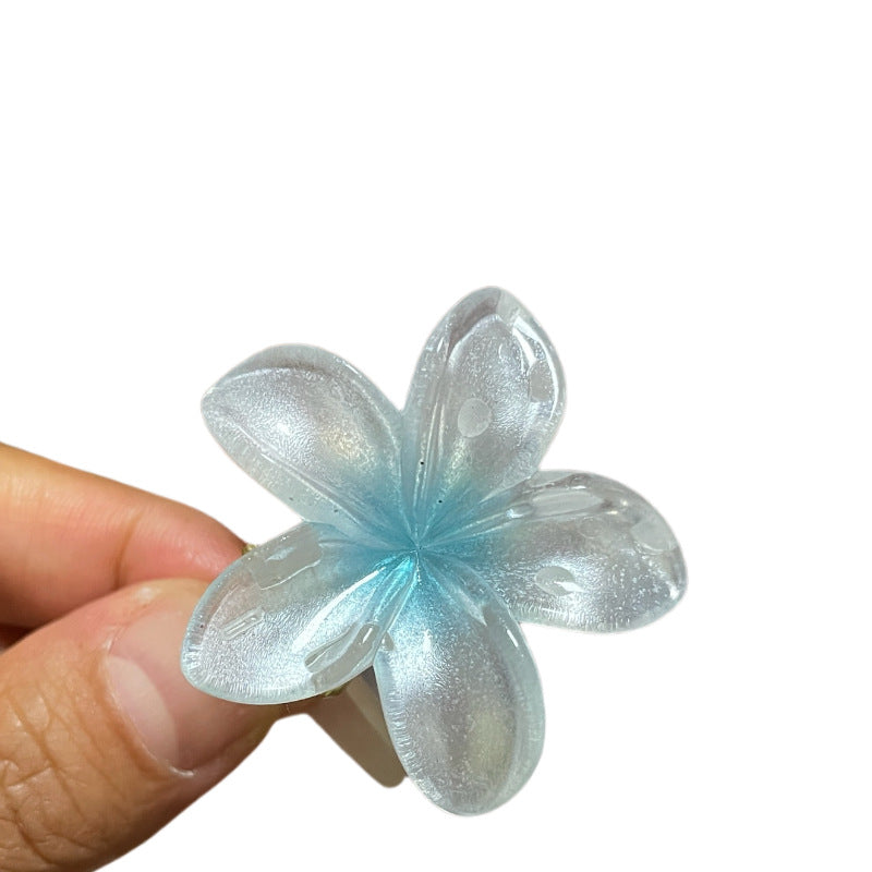 Stereo Color Plumeria Rubra Large Hair Clip