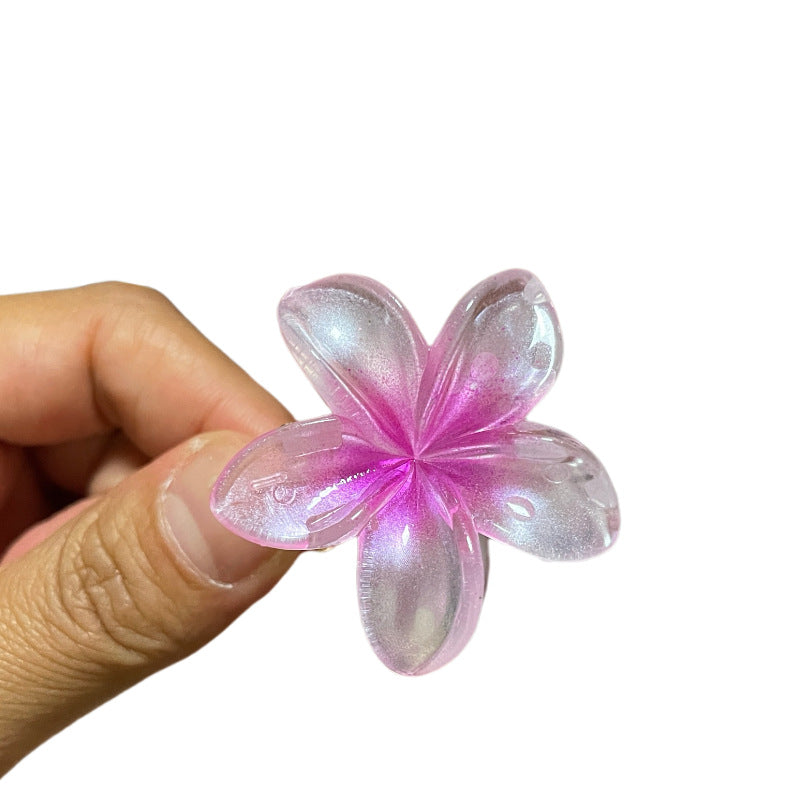 Stereo Color Plumeria Rubra Large Hair Clip