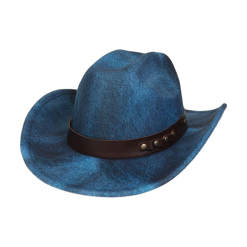 Western Cowboy Hat Felt Outdoor Sun Shade Top Hat Retro Jazz