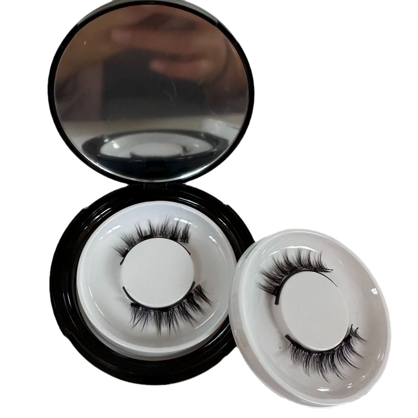 White Clip Magnet False Eyelashes Glue-free Two Pairs