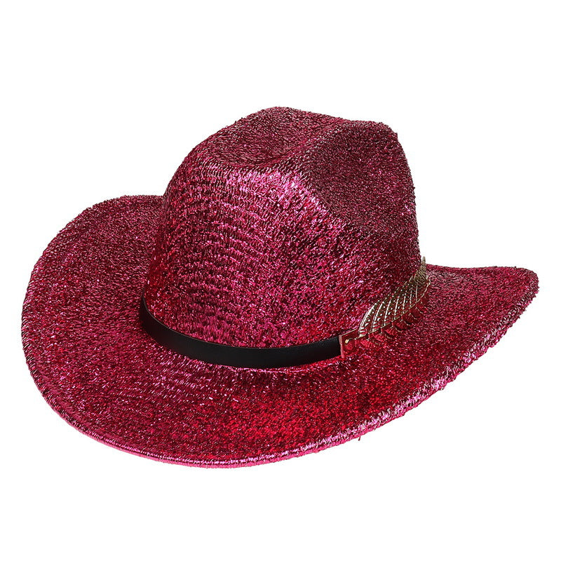 Party Dance Partner Fluorescent Big Brim Colorful Cowboy Hat