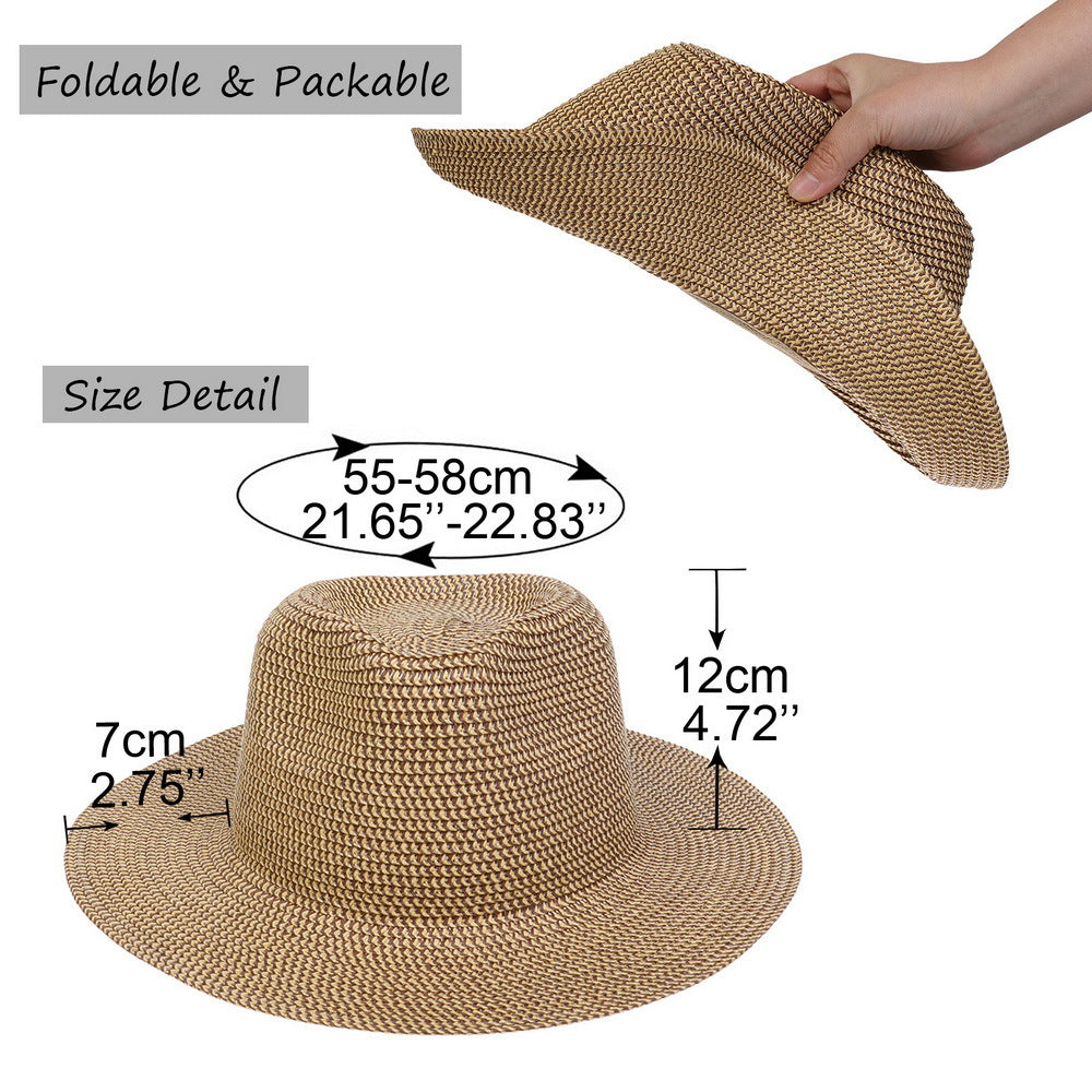 Men's Weaving Straw Hat Breathable Sun-proof Sun Protection