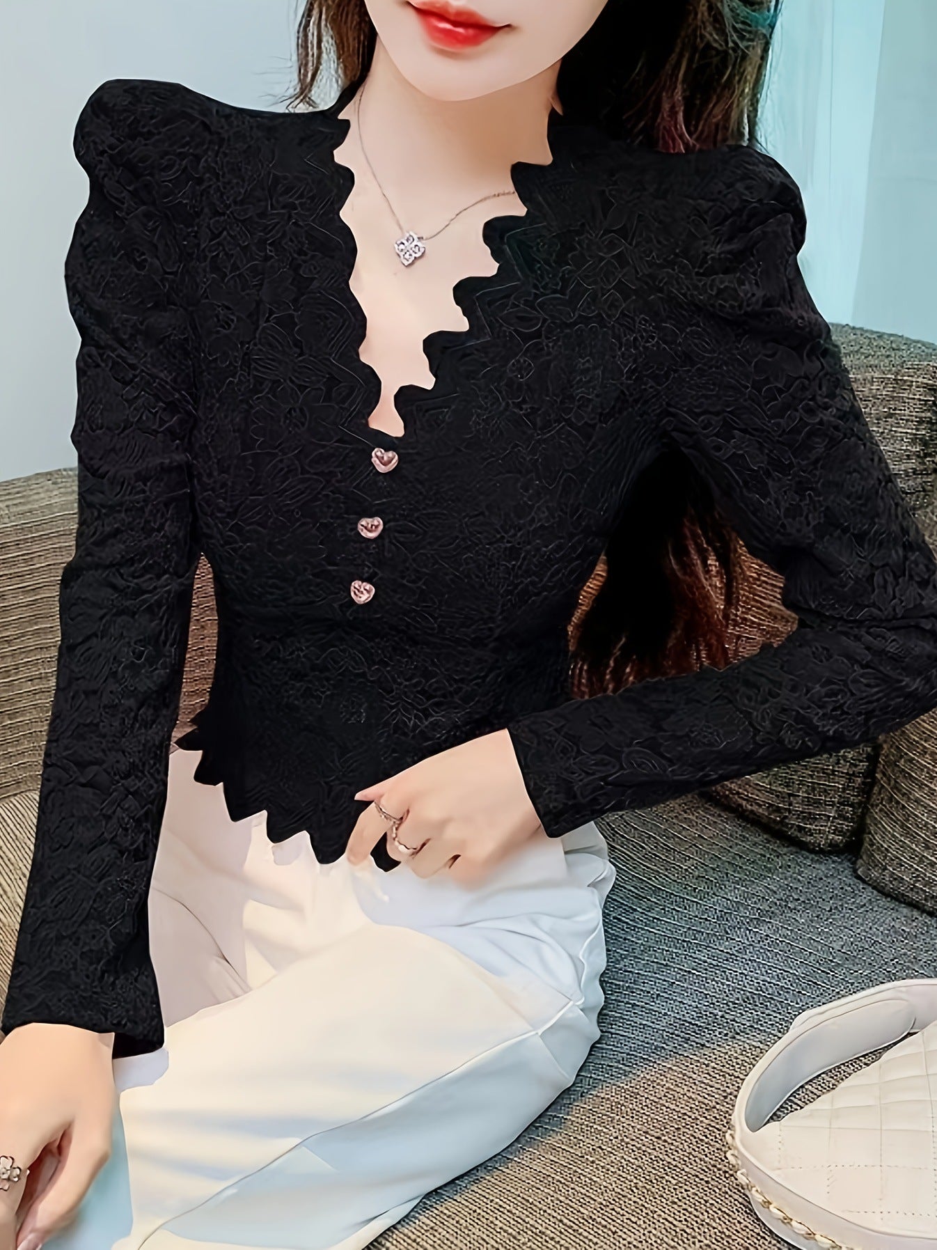 Women's Lace Bottoming Shirt Autumn And Winter