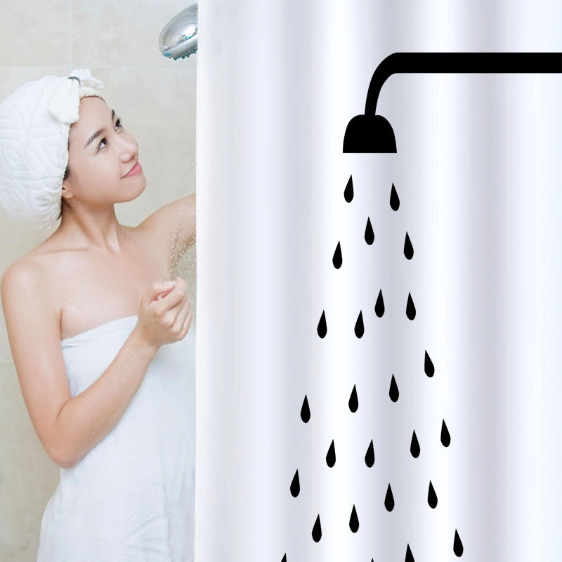 Modern Simple Waterproof Shower Curtain Partition Curtain