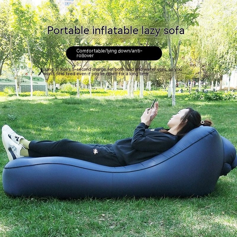 Camping Sofa Inflatable Sofa Portable Air Bed Outdoor Airbed Casual Beach Recliner Floatation Bed