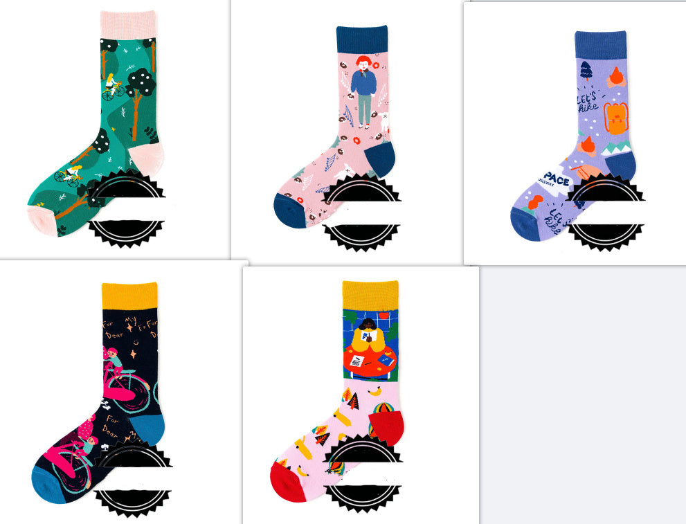 Couple Socks  Funny Creative Illustration Socks