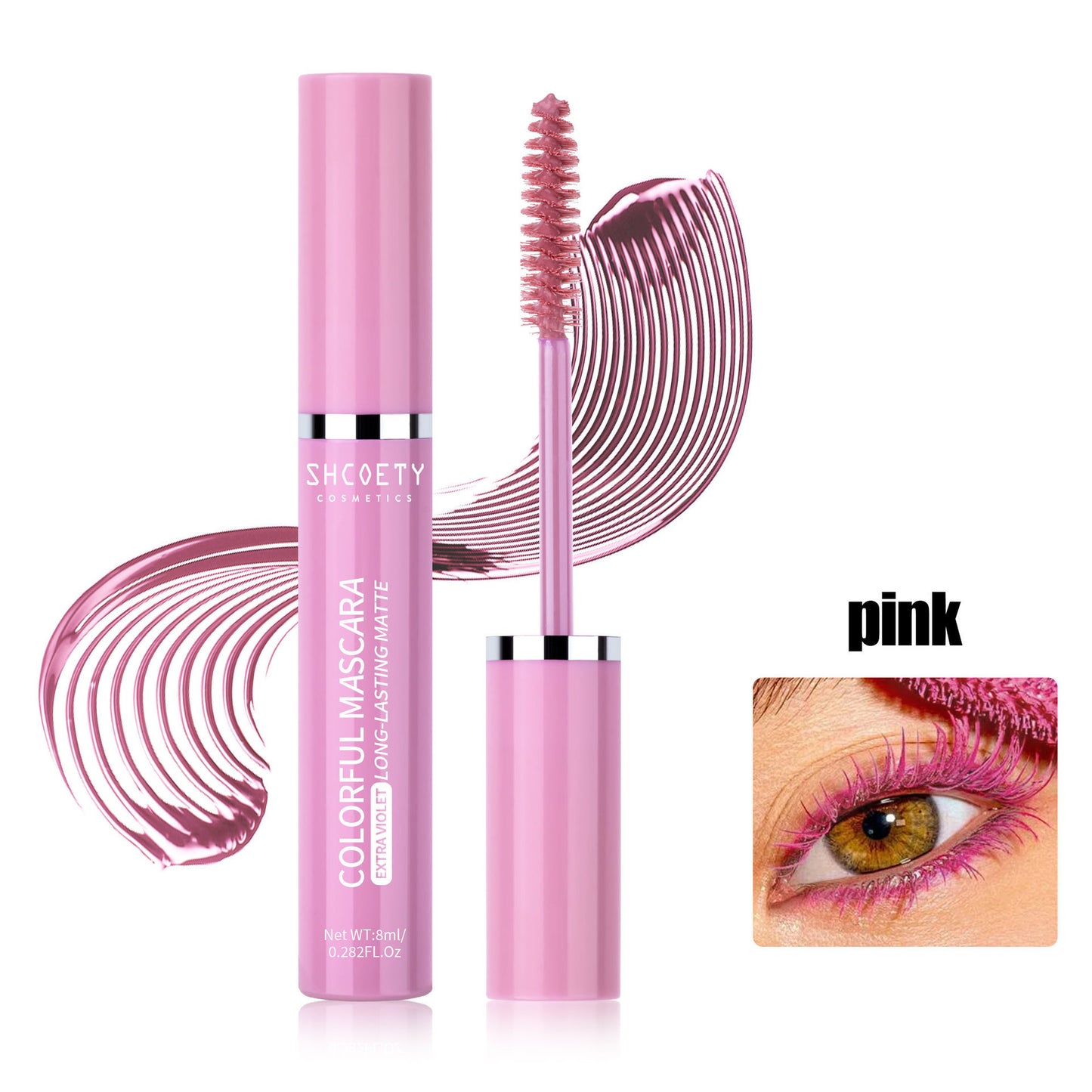 Color Mascara Waterproof Not Smudge Long Thick