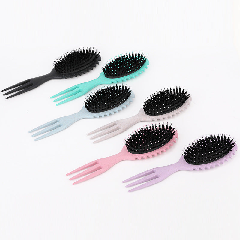 Curl Defining Bounce Hair Brush Barbershop Boar Bristle Comb Detangling Shaping Hairbrushes Professional Salon Home Styling Comb