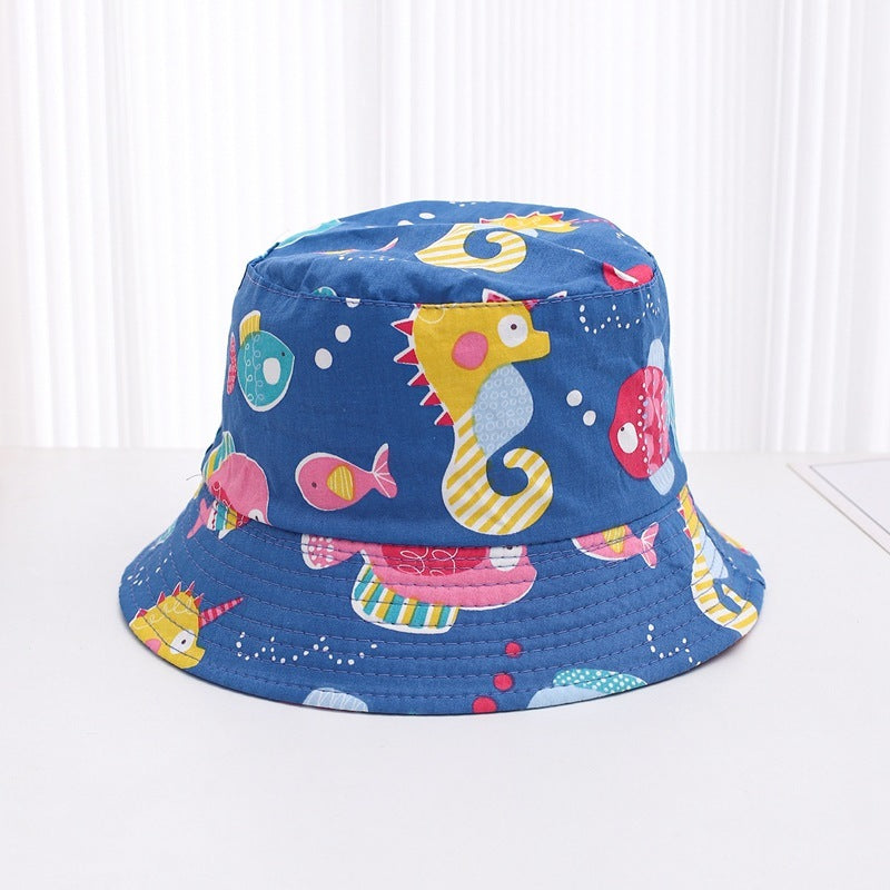 Children's Thin Cute Printed Sunscreen Sun Hat