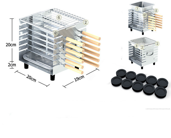 Indoor BBQ Heating Furnace Commercial Smokeless