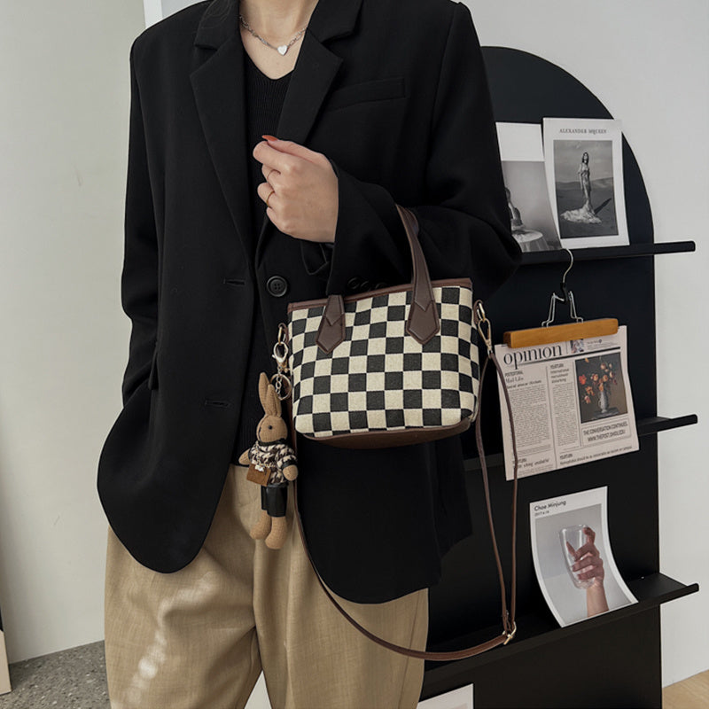 Fashion Houndstooth Shoulder Bags Portable Checkerboard Handbags All-match Messenger Bag Women Totes