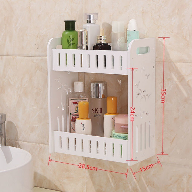 Perforation-free Bathroom Wall Mounted Storage Rack