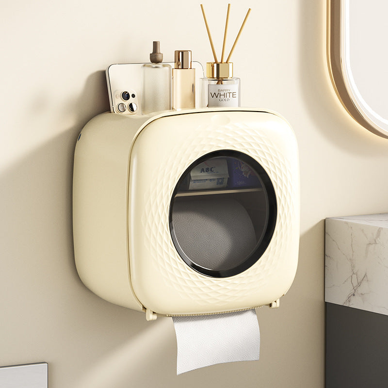 Toilet Tissue Box Toilet Punch-free Wall-mounted Tissue Box