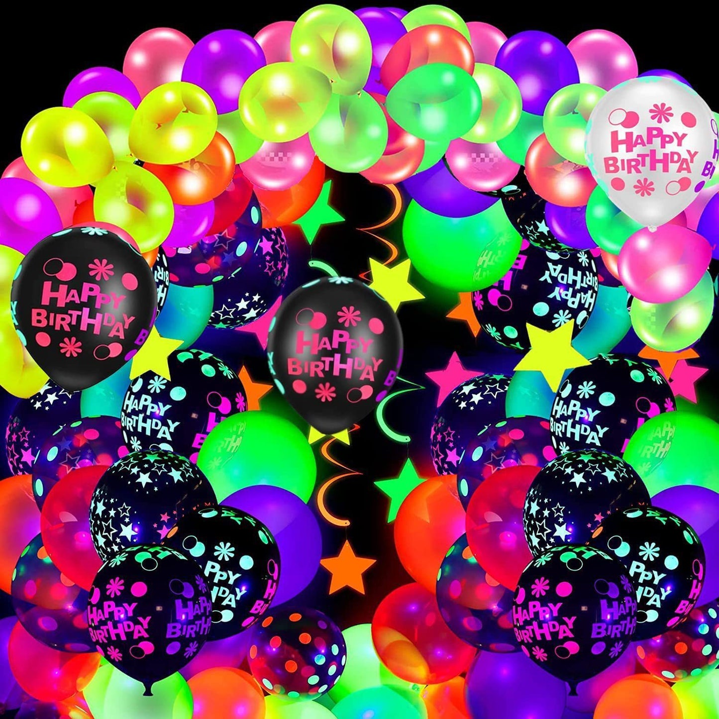 Colorful Neon Balloon Luminous Party Supplies