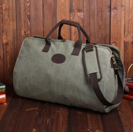 Portable Clothing Canvas Duffel Bag For Travel Business Trip