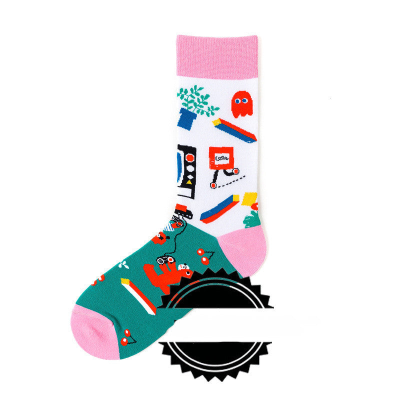 Couple Socks  Funny Creative Illustration Socks