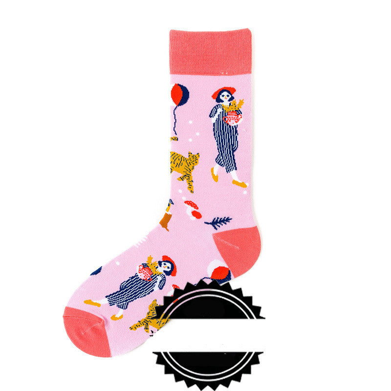 Couple Socks  Funny Creative Illustration Socks