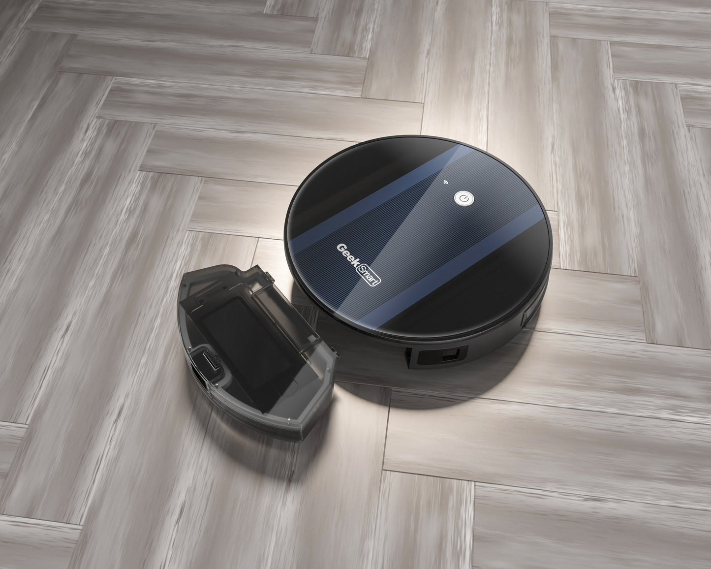 Geek Smart Robot Vacuum Cleaner G6 Plus, Ultra-Thin, 1800Pa Strong Suction, Automatic Self-Charging, Wi-Fi Connectivity, App Control, Custom Cleaning, Great For Hard Floors To Carpets