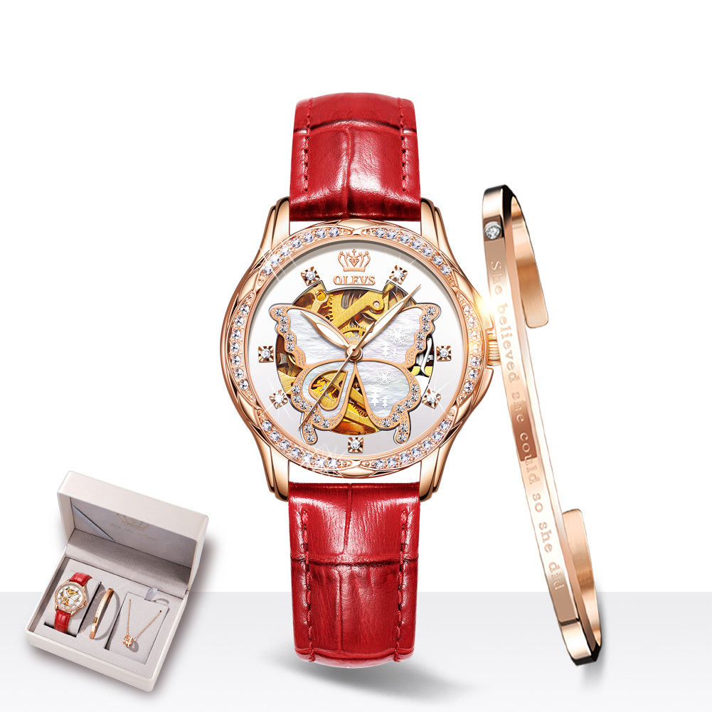 Women's Automatic Mechanical Watch Gift Box Set