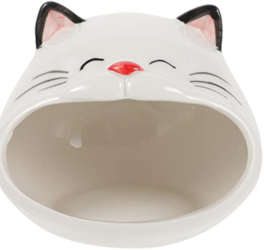 Cat Shape Hamster House Hamster Ceramic Nest Hamster Bath House Small Animal Habitat Critter Bath House Ceramic Pet House Cooling Gerbil House Ceramics Hamster Cage