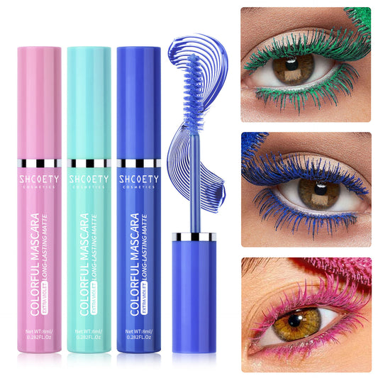 Color Mascara Waterproof Not Smudge Long Thick