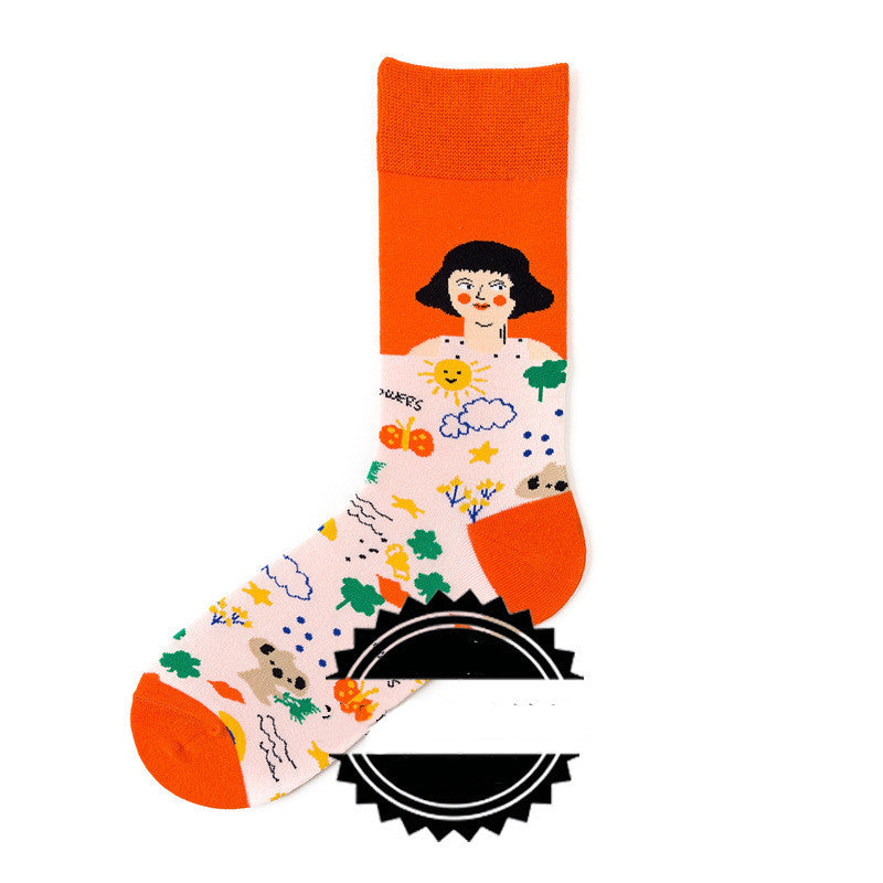 Couple Socks  Funny Creative Illustration Socks