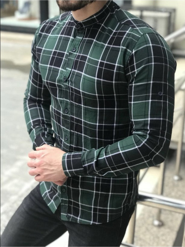 Winter Hot Sale Plaid Cardigan Men's Shirt