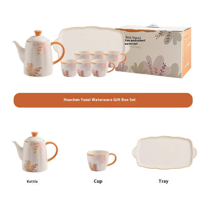 Underglaze Porcelain Water Utensils Set Teacup Tea Set