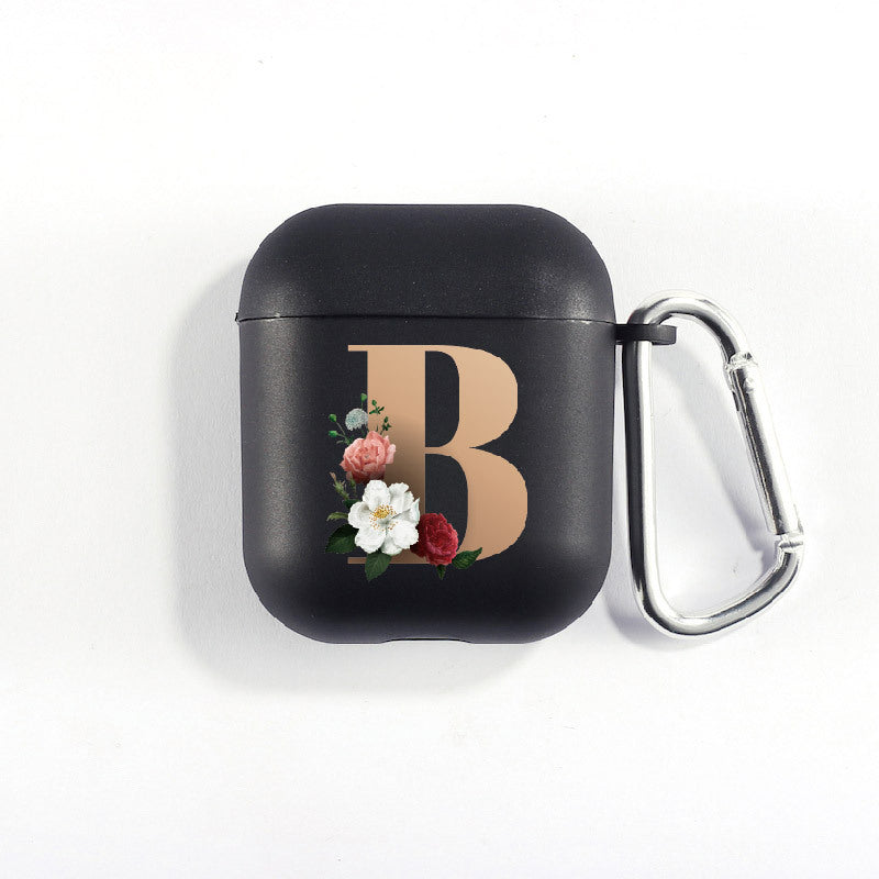 Matte Black Alphabet Airpods Case