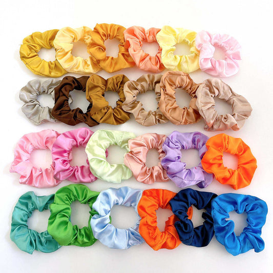 Solid Color Large Intestine Hair Ring Flower Hair Band Hair Accessories Rubber Band For Hair Ties