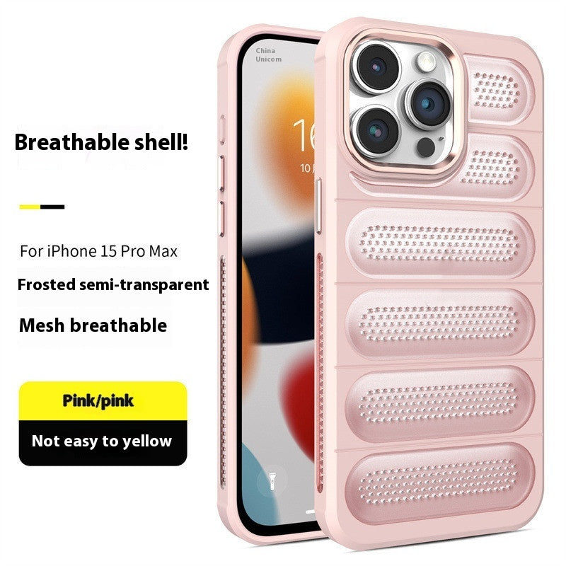 Applicable 15 Cooling Grid Phone Case Iphone14 Protective Sleeve