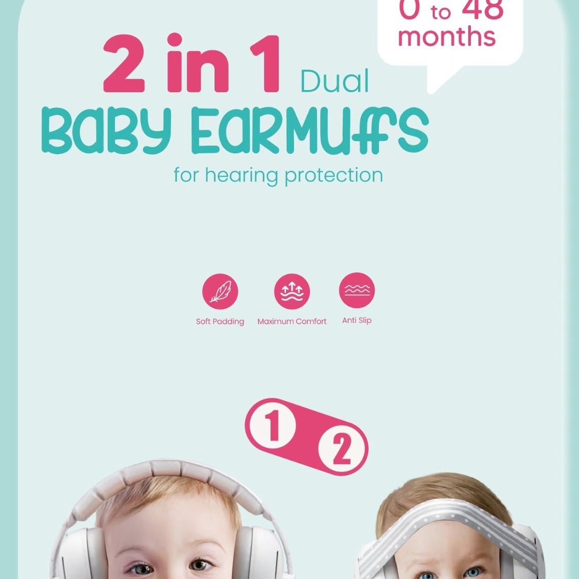 Baby Earmuffs Dual-purpose Head-mounted Noise Protection Sleep