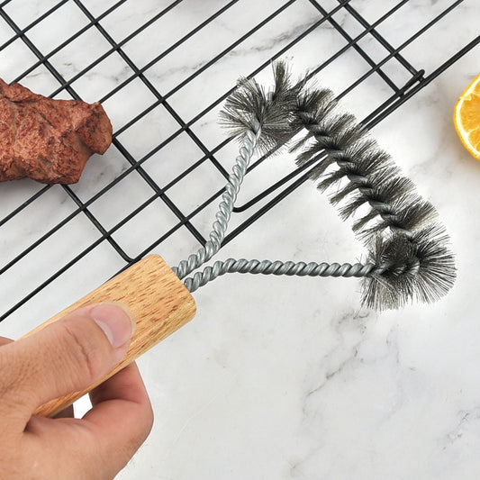 Oak Handle BBQ Wire Cleaning Brush