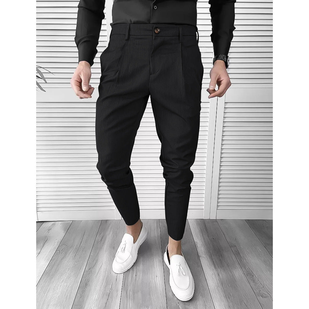 Men's Foreign Trade Double Fold Leisure Business Pants