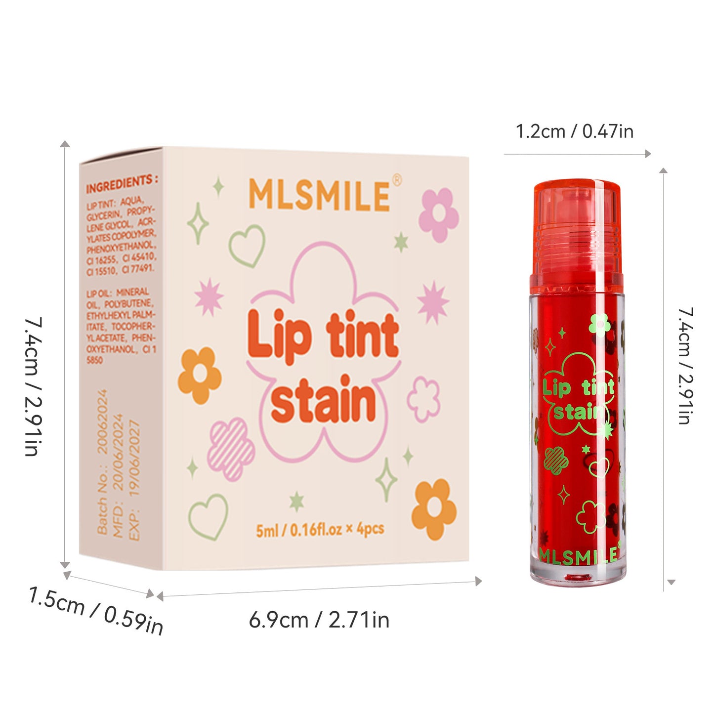 Makeup Ball Lip Gloss Lip Stain Suit Lasting Moisturizing