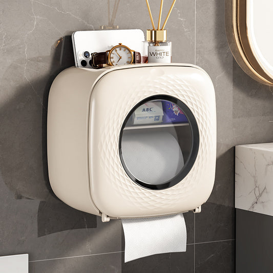 Toilet Tissue Box Toilet Punch-free Wall-mounted Tissue Box