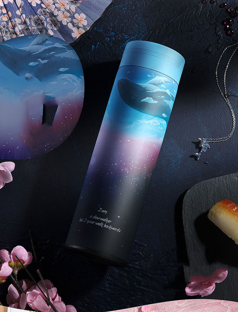 New Creative Cartoon Student Vacuum Flask 304 Stainless Steel Straight Body Water Cup