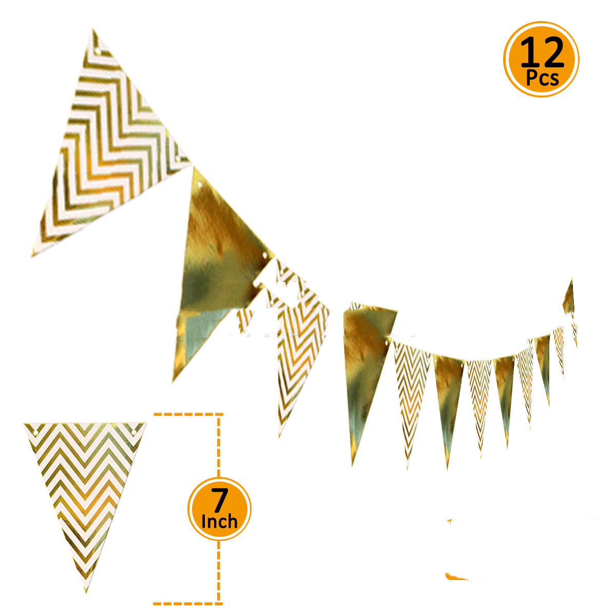 Birthday Party Supplies Paper Decoration Pull Flag Banner