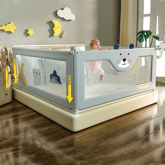 Embroidered Children's Anti Drop Bed Bed Universal Baffle