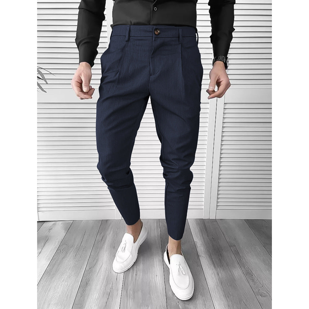 Men's Foreign Trade Double Fold Leisure Business Pants