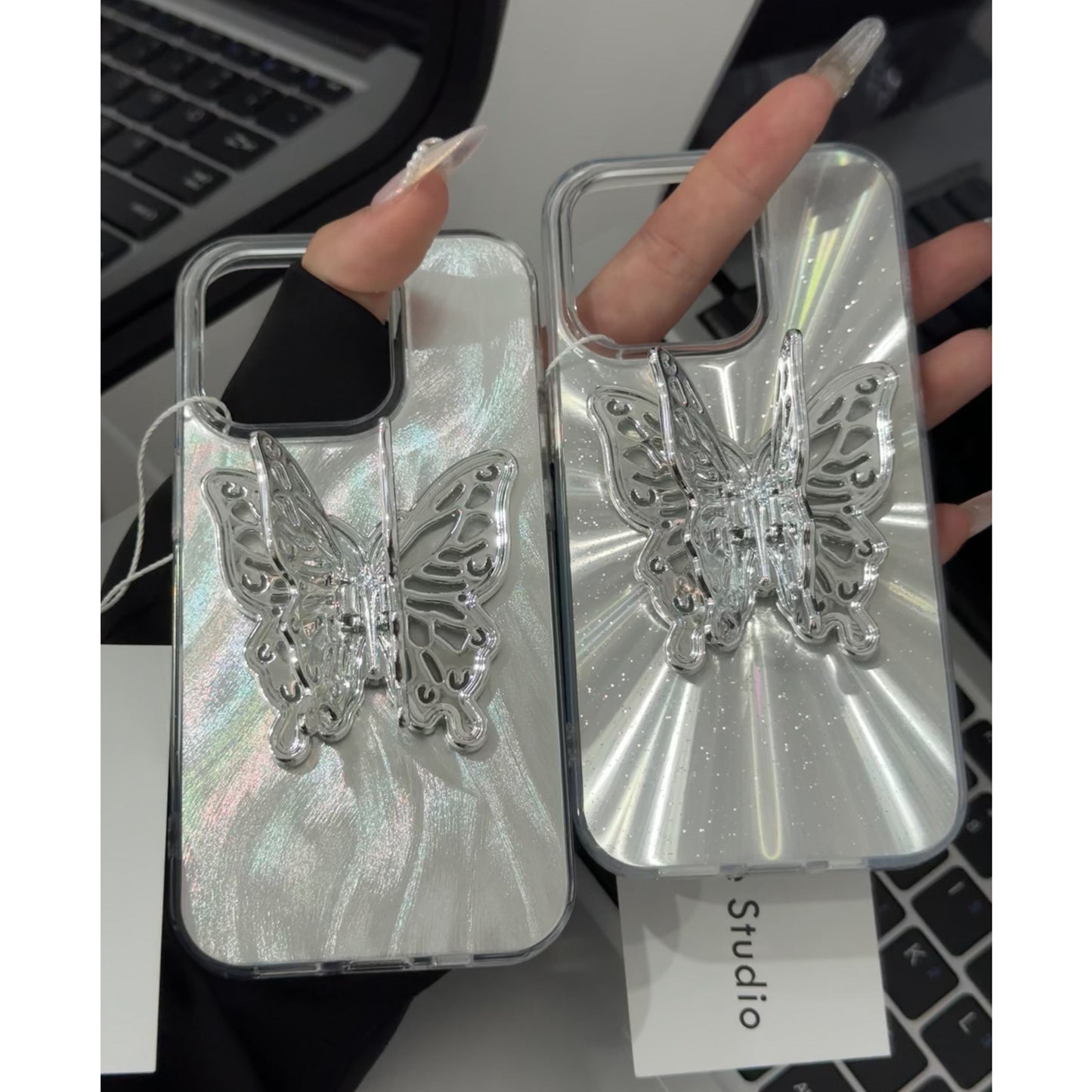 Aurora Three-dimensional Butterfly Bracket Phone Case