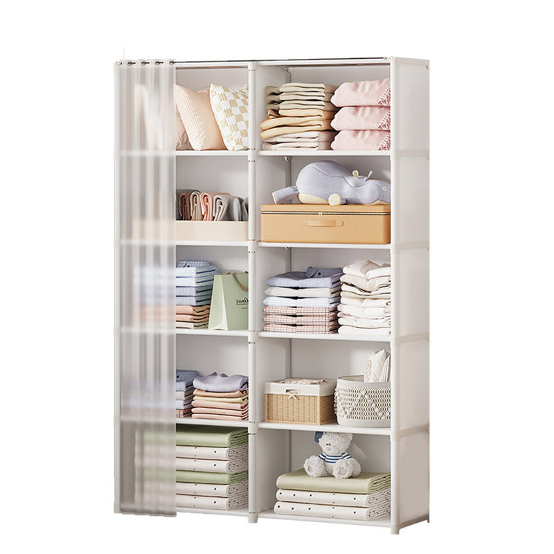 Dust-proof Wardrobe Household Bedroom Storage Cabinet Combination Locker Small Wardrobe Storage Rack